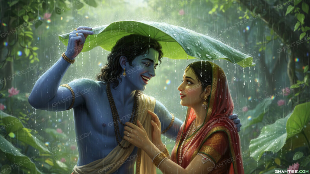 radha krishna divine love laptop wallpaper