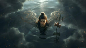 shiva in water 4k Wallpaper