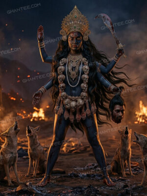 Dakshin Kali print ready pc wallpaper