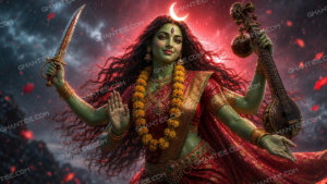 Mahavidya Matangi — Goddess of Speech, Music, and Inner Knowledge, in 4K
