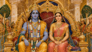 Ram Sita Ayodhya Coronation Wallpaper HD 4K 13K | House of Ghantee