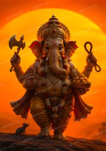 Ganpati Bappa Wallpaper 4K — A3 Print (Print Ready)