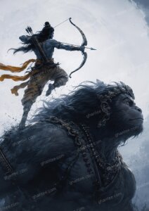 Hanuman Wallpaper 4K — A2 Print (Print Ready)