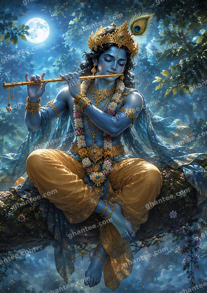 Krishna Wallpaper HD 4K — A2 Print (Print Ready)