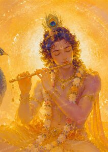 Krishna Images for Wallpaper — A2 Print (Print Ready)