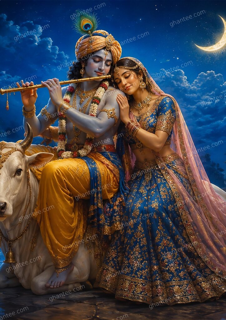 Desktop Wallpaper Radha Krishna — A3 Print (Print Ready)