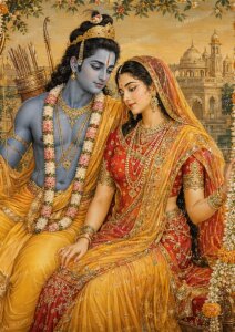 Ram Sita Wallpaper HD — A2 Print (Print Ready)